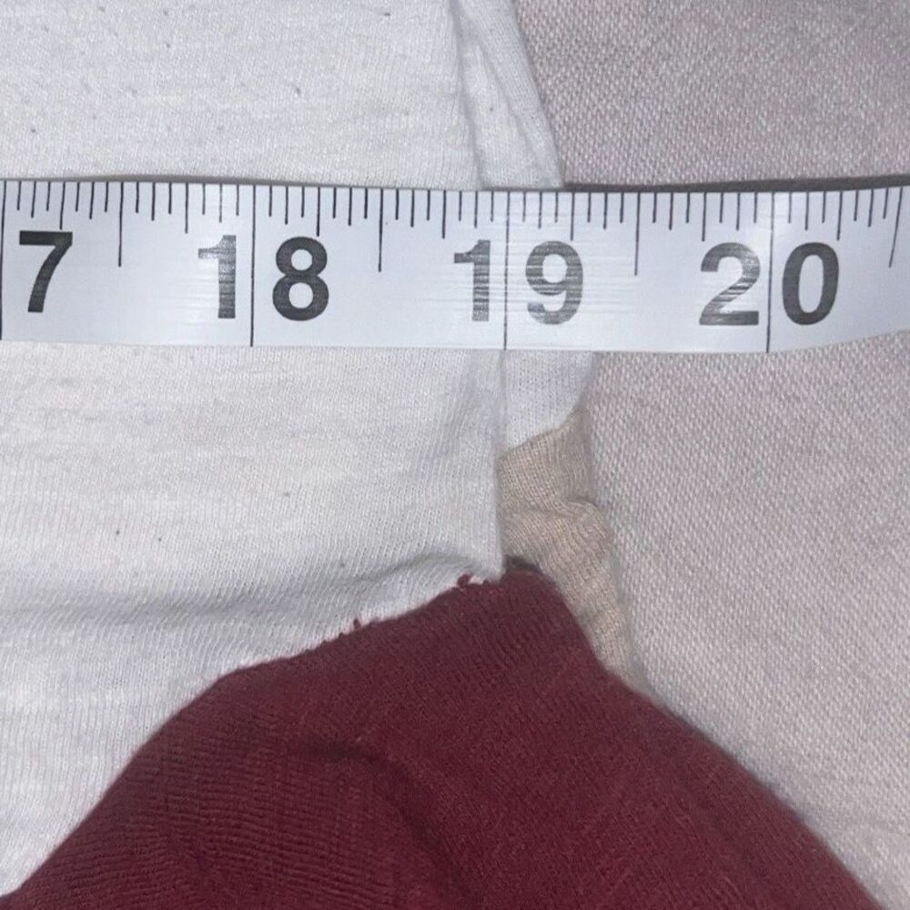 2 Lauren Conrad Medium Raglan Baseball Tees Maroon & Tan Long Sleeve Shirts - Picture 5 of 6